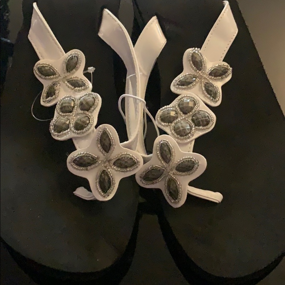 Bundle of 3 Grey Beaded Wedge Sandal